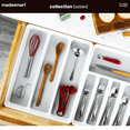 thumbnail image 3 of madesmart Classic Large 3 Compartment Utensil Tray with Soft Grip Lining, White, 3 of 9