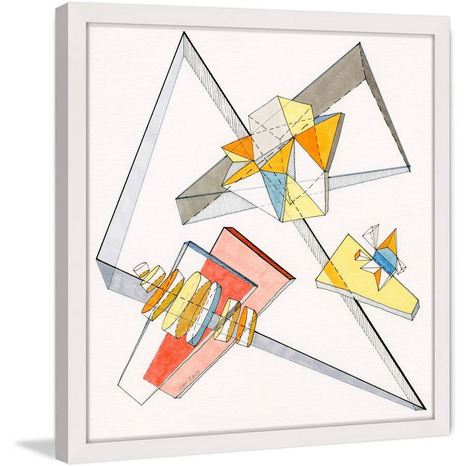 "Triangle Entrapment" Framed Painting Print