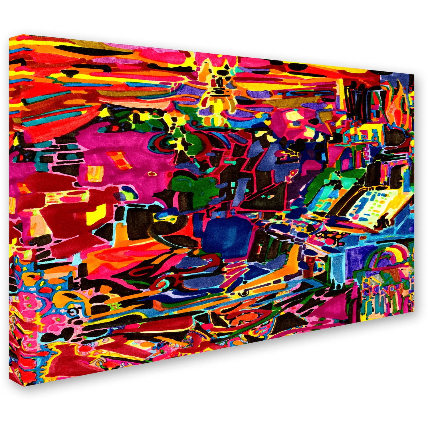 Trademark Fine Art "Fire In The Arcade" Canvas Art by Josh Byer