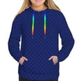 thumbnail image 3 of KLL Navy Blue for Womens Pullover Hoodie with Pocket Hooded Long Sleeve Shirts Sweatshirt for Women-XX-Large, 3 of 7