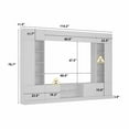 thumbnail image 2 of KULAGAGA Modern Black TV Media Entertainment Center with Doors for Living Room, 2 of 7