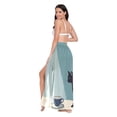 thumbnail image 3 of FORMRS Womens Long Sarong Beach Wrap Semi-Sheer Bikini Skirt Bathing Swimsuit Cover Up, Black Cat, 3 of 7