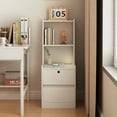 thumbnail image 3 of Llinc Store Nightstand with Charging Station, Smart Nightstand with Night Light, Modern Night Stand with Bookshelf, Bedside Tables with Storage Cabinet for Bedroom, White, 3 of 9