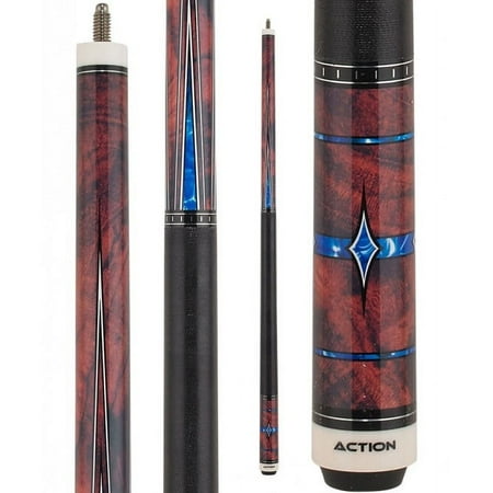 

Action ACT155 Fractal Pool Cue - Burl w/ Blue Diamonds & Points - 21oz