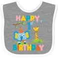 thumbnail image 3 of Inktastic Elephant and Giraffe 1st Birthday Boys or Girls Baby Bib, 3 of 4