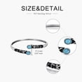 thumbnail image 5 of AOBOCO 925 Sterling Silver Oval Turquoise Exquisite Cuff Bracelet Bohemian Style Adjustable Bracelet Jewelry Gift for Women and Mothers, 5 of 10