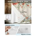 thumbnail image 3 of No Hook Cloth Fabric Shower Curtain with Snap in Liner, Red Blue Spring Floral Waterproof Shower Curtains Set with See Through Top Window, Rustic Pastoral Botanical Welcome Bath Curtains 72"x78", 3 of 6