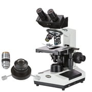 AmScope 40X-2000X Binocular Compound Microscope with Oil Darkfield Condenser and 100X Iris Objective New
