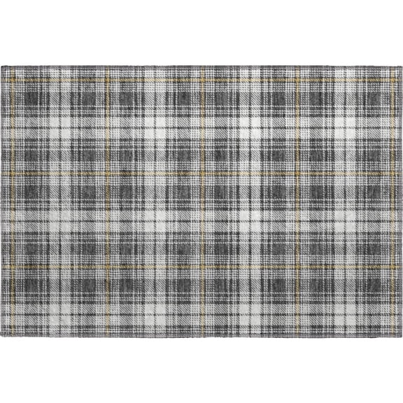 Dalyn Rugs Premium Machine Washable Mayfield AMF993 Charcoal 1'8" x 2'6" Rug