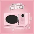 thumbnail image 6 of Nostalgia 0.7 cu ft Retro Microwave Oven, 700W Countertop Microwave Oven with 8 Auto Cook Programs, Pink, 6 of 6