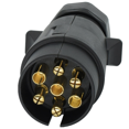 thumbnail image 1 of 2X 7 Pin European Trailer Socket+Plug Tow Bar Connector Adapter for RV Truck Boat Caravans Signal Adapter 12V, 1 of 10