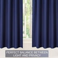 thumbnail image 6 of GlowSol 30"W x 24"L Cafe Curtains Waffle Weave Light Filtering Kitchen Window Curtain Sets for Bathroom, Navy Blue, 2 Panels, 6 of 7