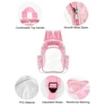 thumbnail image 4 of EEEkit Clear Backpack, Waterproof PVC Bookbag with Adjustable Straps for School Travel, 4 of 8