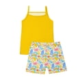 thumbnail image 4 of Cethrio Girls Outfit Sets 2 Piece, Vacation Sleeveless Casual Kids Summer Clothing Sets Yellow Size 14, 4 of 6