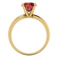 thumbnail image 4 of Clara Pucci 14K Yellow Gold 1.5ct Garnet Solitaire Ring for Women, 4 of 8