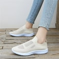 thumbnail image 5 of Hessimy Women's Walking Shoes - Casual Breathable Athletic Tennis Slip on Sneakers(Z01-Beige,42), 5 of 7