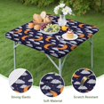 thumbnail image 4 of Dark Blue Moon Cloud Star Pattern Square Fitted Tablecloth with Elastic Edge,Square Table Cover,Washable Elastic Table Cover for Home Kitchen Party Decor 34"x34", 4 of 6