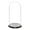 Black Wood Veneer Base, variant on Plymor 11.75" x 23" Glass Display Dome Cloche (no Base)