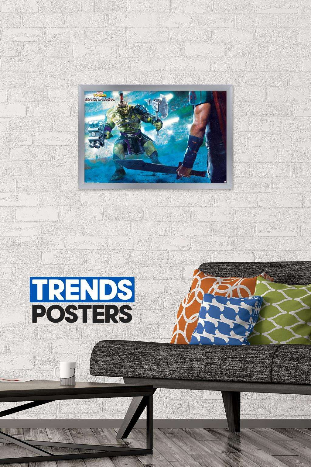 Marvel Cinematic Universe - Thor - Ragnarök - Arena Hulk Wall Poster, 14.725" x 22.375", Framed