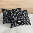 thumbnail image 3 of Sweet Jojo Designs Boho Floral Wildflower Black and Purple Girl King Duvet Cover Bedding Set 3 Piece, 3 of 6