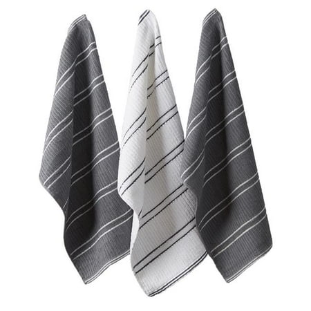 

Gray Ribbed Terry Dishtowel Dishcloth - Set of 8