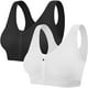 thumbnail image 1 of Sujetador deportivo con relleno elástico, sujetador de yoga, sujetador push up sin aros, sujetador deportivo con cremallera frontal, soporte fuerte, tirantes dobles, pechos grandes para, 1 of 5