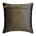 thumbnail image 3 of Cushion Cover Sofa, Decorative Charcoal Gray 14"x14" (35x35 cm) Throw Pillow Covers, Satin Textured & Pintucks Throw Pillows For Sofa, Solid Color Halloween Decorations - Gray Scale, 3 of 5