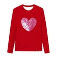 thumbnail image 5 of Miluxas Girls Love Heart T-Shirts Casual Long Sleeve Valentine's Day Graphic Tees Tops Red 3-4Years, 5 of 5