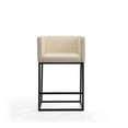 thumbnail image 4 of Home Square 34" Faux Leather Barstool in Cream & Black Finish - Set of 3, 4 of 7