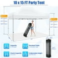 thumbnail image 2 of SANOPY 10' x 15' Heavy Duty Pop up Canopy with 4 Removable Sidewalls, Instant Commercial Tent for Party, Portable Gazebo with Sangbags, Roller Bag, White, 2 of 8
