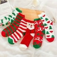 thumbnail image 5 of GZEFJRQM 6 Pairs Fuzzy Socks for Women Cozy Soft Fluffy Striped Socks Winter Warm Wool Crew Socks Christmas Fuzzy Socks Warm Sleeping Socks for Winter Holiday Home, 5 of 8