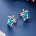 thumbnail image 3 of Arete de Tortuga Bañado en Plata, 3 of 9