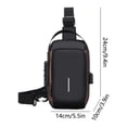 thumbnail image 3 of Gold Sling Bag With Anti-Theft Combination Lock Pu Leather Construction Hidden Pocket For Securing Valuables During Daily Commute Or Travel Adjustable Shoulder Strap, 3 of 6