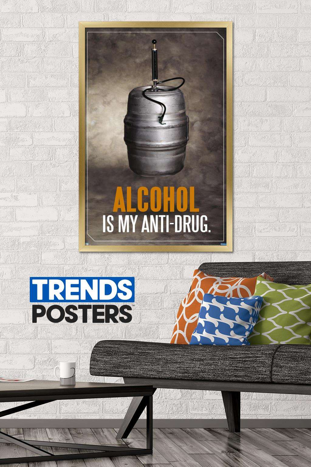 Alcohol - Anti-Drug Wall Poster, 22.375" x 34", Framed