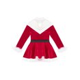 thumbnail image 1 of iiniim Costume de Noël pour Filles Enfants, Mode, Manches 3/4, Tutu en Velours, Père Noël, Princesse, Robe de Danse de Fête, Combinaison Rouge 14, 1 of 8