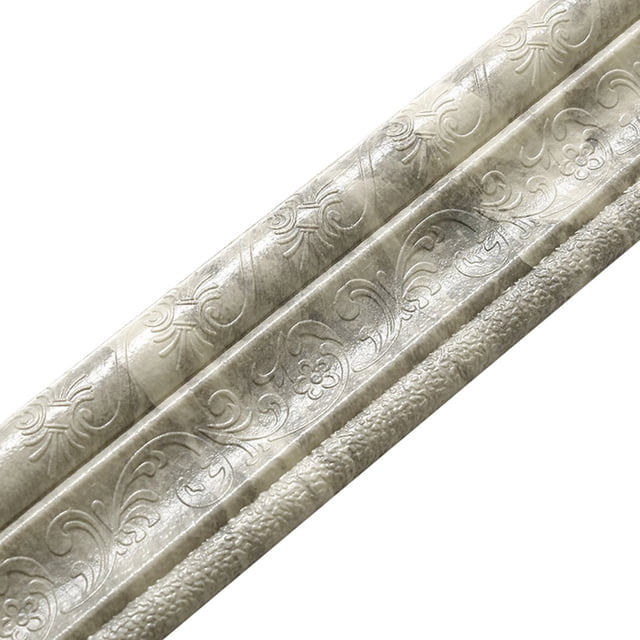 CAROOTU Wall Trim Line Skirting Border 3D Pattern Sticker Decoration Self Adhesive