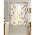 thumbnail image 4 of Spring Flowers Sheer Curtains 54 Inch Length 2 Panels Set for Living Room/Bedroom, Vintage Wildflowers Country Pastoral Plants Kitchen Curtains Grommet Semi-Sheer Curtains Window Treatments 42"x54"x2, 4 of 7