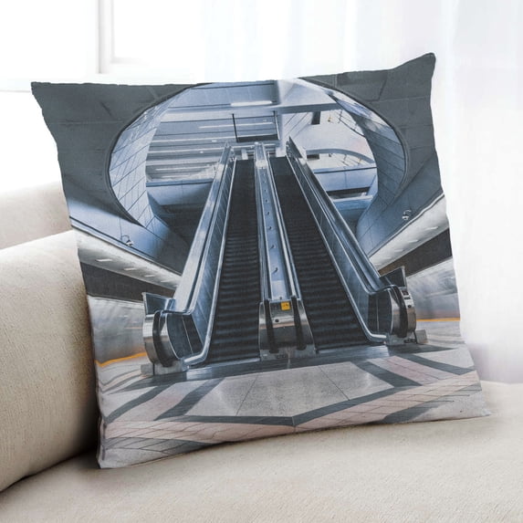 Ahgly Company Transportation Train Indoor Throw Pillow, 18 inch by 18 inch