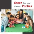 thumbnail image 3 of 5 Pack Premium Green Plastic Tablecloth - 108 x 54 in. Disposable Rectangle Plastic Table Cloth - Decorative Rectangle Table Cover Smooth Tablecloth - Disposable Table Cloths For Parties, Weddings., 3 of 5