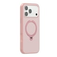 thumbnail image 2 of Allytechgroup for Apple iPhone 17 Pro [Compatible with Magsafe] with 360° Rotatable Ring Holder Kickstand, Magnetic Stand Cover Matte Hard back & Shockproof TPU Bumper, Wireless Charging, Pink, 2 of 9