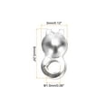 thumbnail image 2 of Uxcell 200Pcs End Cap Knot Cover 3mm Dia Clamshell Metal Plated Open Bead Tips End Caps 6mm for Jewelry Making, Silver, 2 of 4