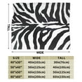 thumbnail image 5 of Black and White Zebra Pattern Throw Blanket, Fluffy Soft Cozy Blanket Flannel Plush Microfiber Couch Throw 50"x40", 5 of 7
