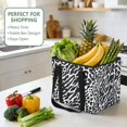 thumbnail image 4 of Collapsible Car Trunk Organizer with Handles 600D Oxford for Car Kitchen and Home Storage, Deep Black and White 13× 10.2×10.8inch, 4 of 6