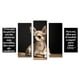 thumbnail image 1 of Cuadro Decorativo Chihuahua Frase Amor Juego De 5 Piezas 150x80cm Ideal Para Sala Oficina Recámara Moderna, 1 of 5