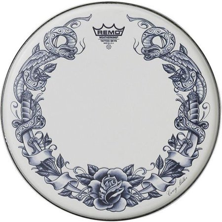 Remo Tattoo Skyns Serpent Rose Snare Drum Head (13")