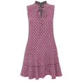 thumbnail image 4 of Puliio Summer Dresses for Women Sleeveless Collared V Neck Geometric Print Tiered Flowy Casual Mini Dress, 4 of 4