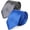 Darkgray&royalblue, variant on 2 Pack Ties for Men Solid Color Self-Tie Formal Neckties