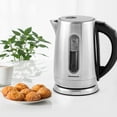 thumbnail image 3 of OVENTE Electric Kettle, 1.7L Stainless Steel Water Boiler and Heater with 1100W Power, Temperature Control, Keep Warm Function, Auto Shut-Off, Boil-Dry Protection and Cordless Serving, Silver KS58S, 3 of 8