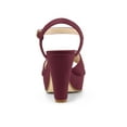 thumbnail image 2 of BLISSFUL STEP Women's Strap Platform Chunky Heel Slingback Sandals, 2 of 7