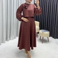 thumbnail image 2 of Elegant Women's Floral Printed Loose Fit Long Sleeve Tunic and Pants Two Piece Outfit Set, 2 of 8